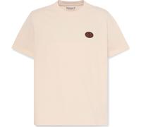 Timberland Mens Leather Badge HW Short Sleeve Tee white smoke XL