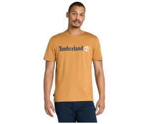 Timberland Mens Linear Logo Short Sleeve Tee wheat boot M