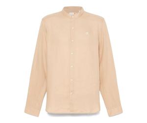 Timberland Mens Linen Korean Collar Shirt safari M