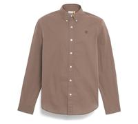 Timberland Mens Long Sleeve Stretch Poplin Shirt chocolate chip L
