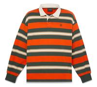 Timberland Mens LS Striped Rugby Polo tangerine t yd XXL