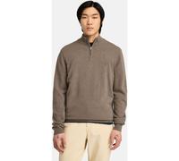 Timberland Mens Merino 1/4 Zip Sweater chocolate chip heather S
