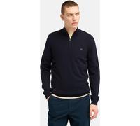 Timberland Mens Merino 1/4 Zip Sweater dark sapphire-dark denim M