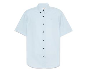 Timberland Mens Short Sleeve Stretch Poplin Shirt skyway S