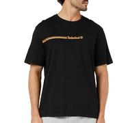Timberland Men's Short Sleeve Tee 3 Tier3 T-Shirt, Black, M