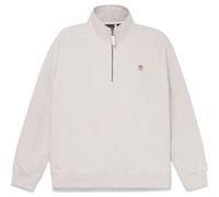 Timberland Mens Tree Embroidered Logo 1/4 Zip LB Sweatsh lght oatml hthr XL