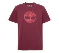 Timberland Mens Tree Logo Short Sleeve Tee burgundy L