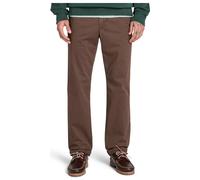 Chinohose TIMBERLAND "CLAREMONT Twill Chino Pant (Straigh", Herren, Gr. 34, Länge 32, braun (chocolate braun), Obermaterial: 97% Baumwolle, 3% Elasthan, Hosen (98640254-34) chocolate braun