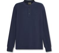 Timberland Mens Waffle Henley LS Polo dark sapphire M
