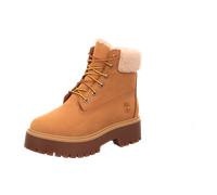 Winterboots TIMBERLAND "STONE STREETMID WARM LINED WATERPROOF BOOT", Damen, Gr. 41, braun (wheat nubuck), Leder, Textil, Schuhe, Snowboots, Winterstiefel, Winterschuhe, wasserdicht und gefüttert (1653