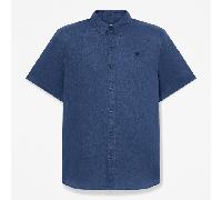 Timberland - Mill Brook kurzärmeliges Leinenhemd für Herren in Dunkelblau, Herren, Blau, Größe: M