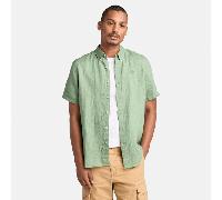 Timberland - Mill Brook Kurzärmeliges Leinenhemd für Herren in Hellgrün, Herren, Grün, Größe: L