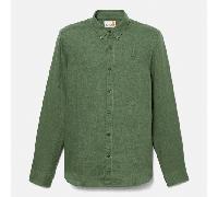 Timberland - Mill Brook Leinenhemd für Herren in Dunkelgrün, Herren, Grün, Größe: XL