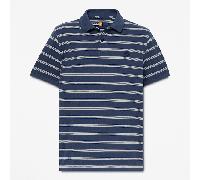 Timberland - Millers River Kurzarm-Polohemd mit Streifen für Herren in Dunkelblau/Weiß, Herren, Blau, Größe: M