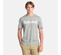 Timberland - Northwood Linear-Logo T-Shirt für Herren in Grau/Weiß, Herren, Grau, Größe: S