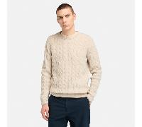 Timberland - Phillips Brook Rundhalspullover mit Zopfmuster für Herren in Beige, Herren, Beige, Größe: 3XL