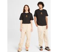 T-Shirt TIMBERLAND "Print Stack Logo Short Sleeve Tee", Herren, Gr. M, schwarz, Single Jersey, Obermaterial: 100% Baumwolle, unifarben, Rundhals, Shirts T-Shirt, sportlicher Schnitt, Kurzarm, für Spor