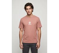 Timberland Print Stack Logo Short Sleeve Tee Dark Pink Größe: XL | Bedruckte T-Shirts Outlet | Herren | Rosa