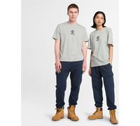 Timberland Print Stack Logo Short Sleeve Tee med gry heather XL