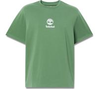 Timberland Print Stack Logo Short Sleeve Tee myrtle XS
