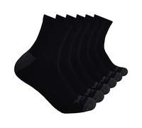 Timberland PRO Herren Performance Quarter Length 1/2 Cushion Socks 6er Pack Freizeitsocken, Schwarz, X-Large
