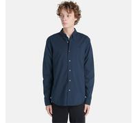 Timberland Saco River Solid Poplin Long Sleeve Shirt 0A29SV Dark Sapphire-M