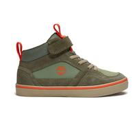Timberland Kids Mid Hook & Loop Sneaker ltgrnsde wdkgrn 7