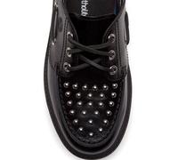 Timberland Womens Boat Shoe- Stud blk full grain 10 Wide Fit