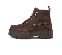 Timberland Womens Mid Lace UP Boot dk brn nubuck 8.5 Wide Fit