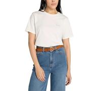 Timberland - T-Shirt für Damen mit linearem gestickten Logo, elfenbein, Large