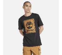 Timberland - T-Shirt mit kontrastierendem Stack-Logo für Herren in Schwarz, Herren, Schwarz, Größe: S