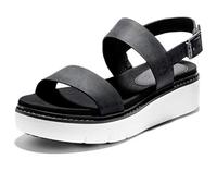 Sandale TIMBERLAND "SAFARI DAWN BACKSTRAP SANDAL", Damen, Gr. 42, jet schwarz, Leder, Schuhe Sandale, aus Leder (12358165-42) jet schwarz