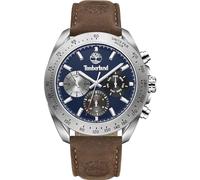 Timberland TDWGF0009801 Herrenuhr Analog Quarz mit Edelstahlarmband, braun, Band