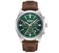 Timberland TDWGF0041206 Northbridge Herren Armbanduhr Grün, Chronograph mit Datumsanzeige, Lederarmband, 45mm