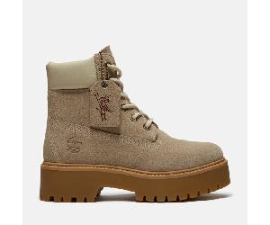 Timberland - Timberland Stone Street Year of the Horse 6-Inch Boots mit Plateausohle für Damen in Beige, Damen, Beige, Größe: 38