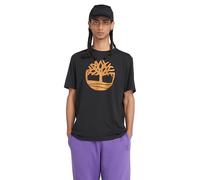 Timberland Herren T-Shirt Kennebec River – Baum-Logo, Kurzarm – Schwarz S