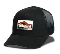 Timberland Trucker-Mütze für Herren, Einheitsgröße, strapazierfähiger Baumwoll-Twill, verstellbare Netzrückseite, Gebogene Krempe, atmungsaktiv und leicht, Schwarz, Einheitsgröße