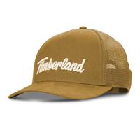 Timberland Trucker-Mütze für Herren - strapazierfähiger Baumwoll-Twill, verstellbare Snapback-Kappe, atmungsaktiver Netzrücken, Weizen (Braun), Einheitsgröße