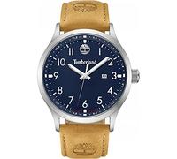 Timberland Trumbull Herren Armbanduhr mit einem Band aus Edelstahl und Leder, Farbe: Beige, Durchmesser der Uhr: 45mm, TDWGB0010103