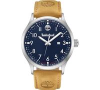 Timberland Trumbull Herren Armbanduhr mit einem Band aus Edelstahl und Leder, Farbe: Beige, Durchmesser der Uhr: 45mm, TDWGB0010103