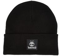 Timberland Unisex-Erwachsene Short Watch Cap with Woven Label Hut für kaltes Wetter, Schwarz Os, Einheitsgröße