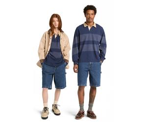 Timberland Unisex Ls Striped Rugby Polo Navy Größe: S | Poloshirts Outlet | Unisex | Blau