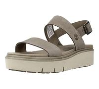 Sandale TIMBERLAND "SAFARI DAWN BACKSTRAP SANDAL", Damen, Gr. 38,5, taupe gray, Leder, Schuhe Sandale, aus Leder (56373147-38,5) taupe gray