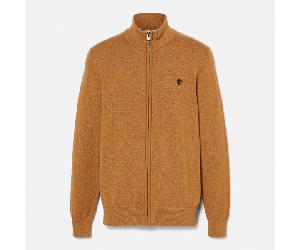 Timberland - Williams River Baumwollpullover mit durchgehendem Reißverschluss für Herren in Dunkelgelb, Herren, Gelb, Größe: XXL