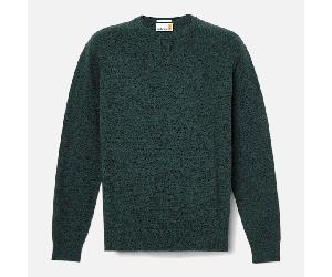 Timberland - Williams River Baumwollpullover mit Raglanärmeln und Rundhalsausschnitt für Herren in Dunkelgrün, Herren, Grün, Größe: XXL