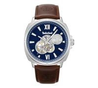 Timberland Williston Marineblaues Zifferblatt Braunes Lederarmband Analoguhr für Herren, 43,5mm