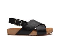 Timberland Womens Backstrap Sandal blk full grain 7.5 Wide Fit