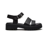 Timberland Womens Backstrap Sandal blk full grain 9 Wide Fit