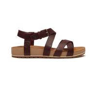 Sandale TIMBERLAND "MALIBU WAVES BACKSTRAP SANDAL", Damen, Gr. 38,5, bur f grain, Leder, Schuhe Sandale, aus Leder (48108646-38,5) bur f grain