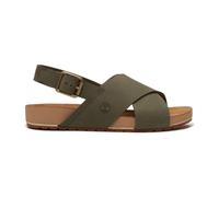 Timberland Womens Backstrap Sandal dk grn nubuck 7.5 Wide Fit